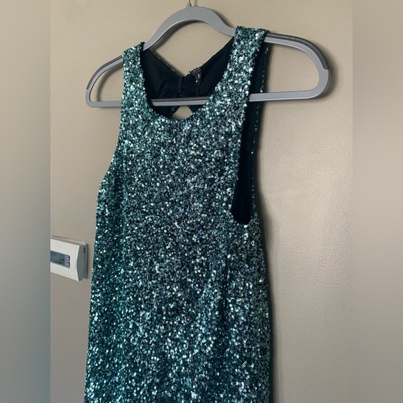NWT BL^NK LONDON X ANTHROPOLOGIE Cerro Seafoam Sequin Mini Dress Size Small - Picture 6 of 9